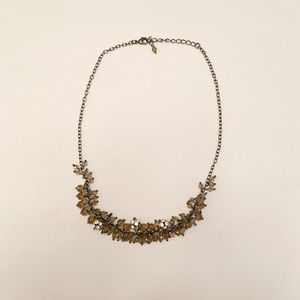 LOFT Womens Gunmetal Crystal and Jewel Necklace (One Size)